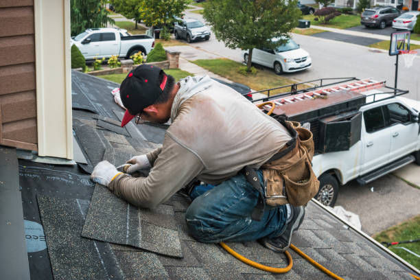 Professional Roofing technician working in Park City, MT